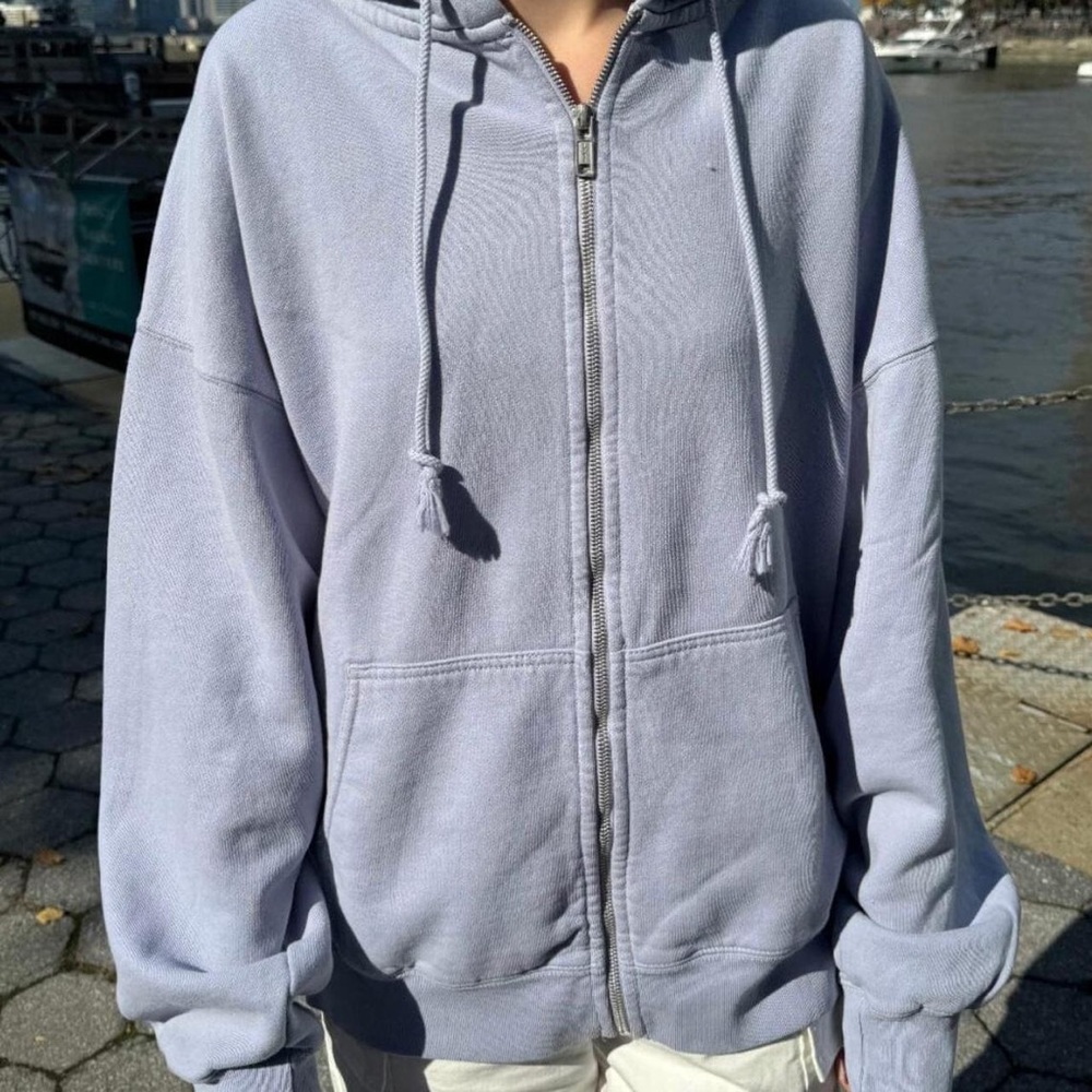 Brandy Melville purple gray zip up. Worn twice.